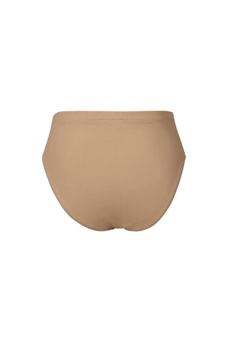 Kids' Bloch Zaniah High Waist Brief Underwear Tan | USEGJ88891