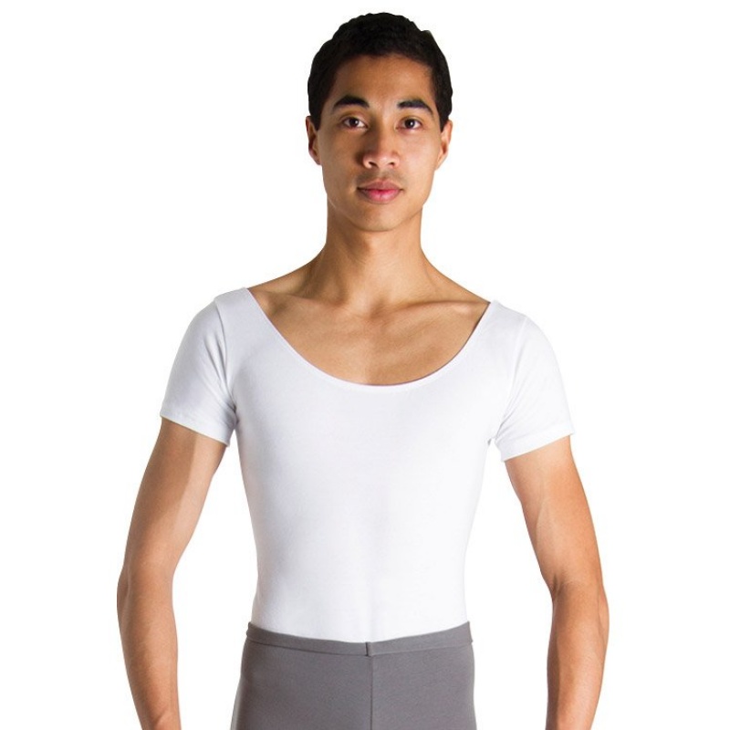 Men's Bloch Brett Leotards White | YUSVQ47131