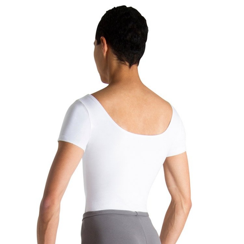 Men's Bloch Brett Leotards White | YUSVQ47131