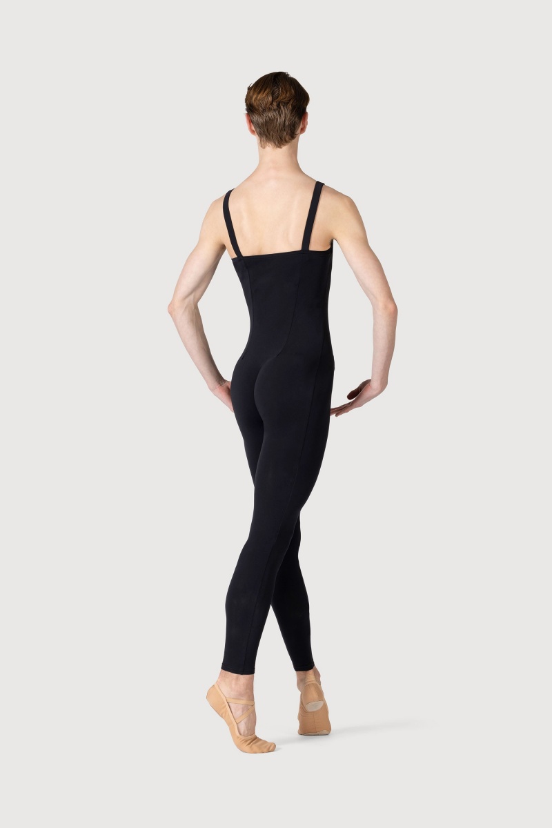 Men's Bloch Curtis Tank Strap Seamed Unitards Black | PUSER25137