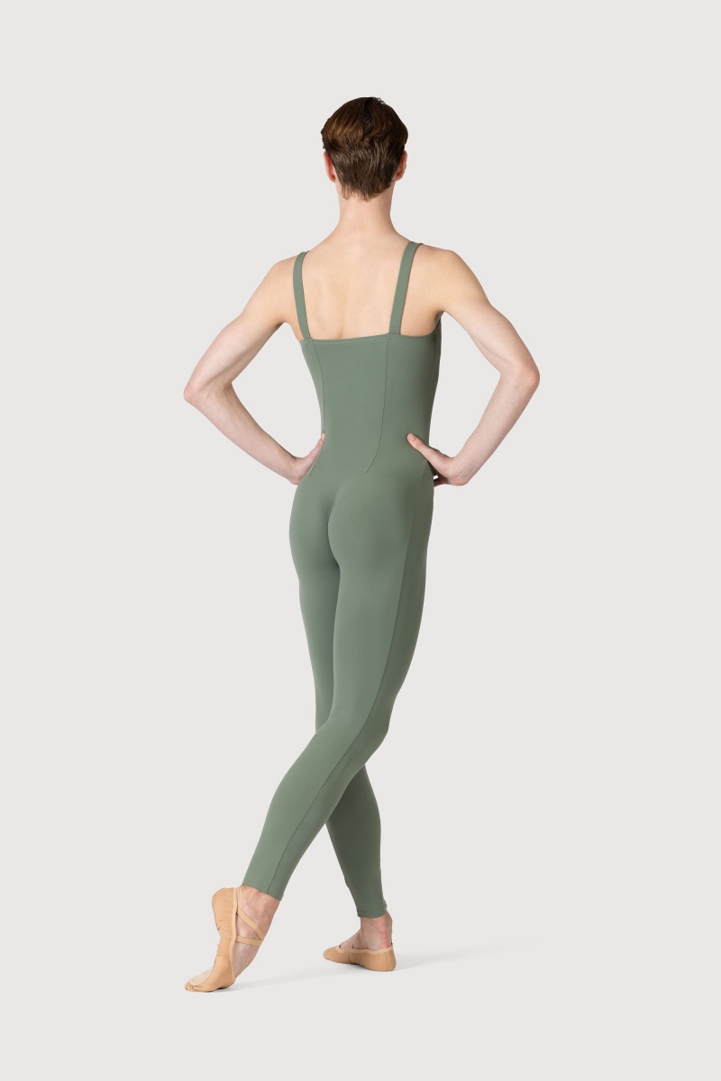 Men's Bloch Curtis Tank Strap Seamed Unitards Army | QUSWA22179