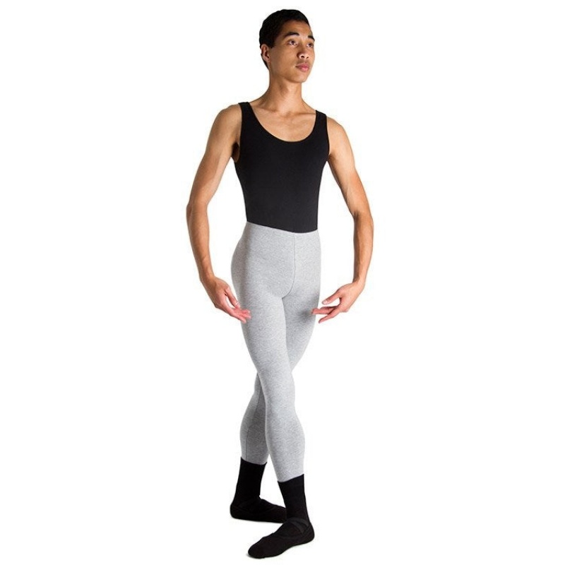 Men's Bloch Dale High Waist Full Length Tight Grey Marle | UUSTG41227