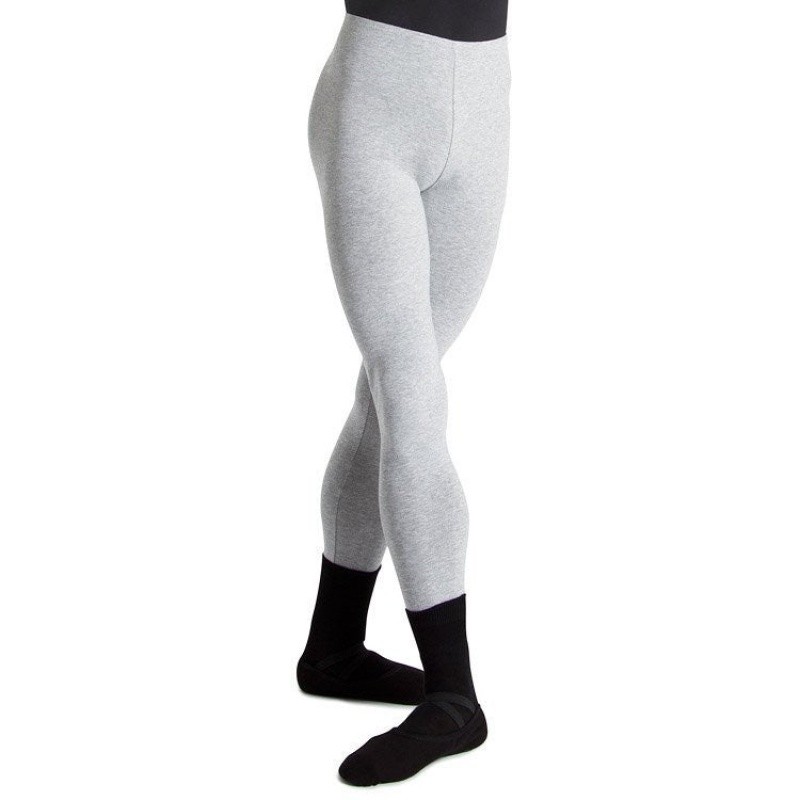 Men\'s Bloch Dale High Waist Full Length Tight Grey Marle | UUSTG41227