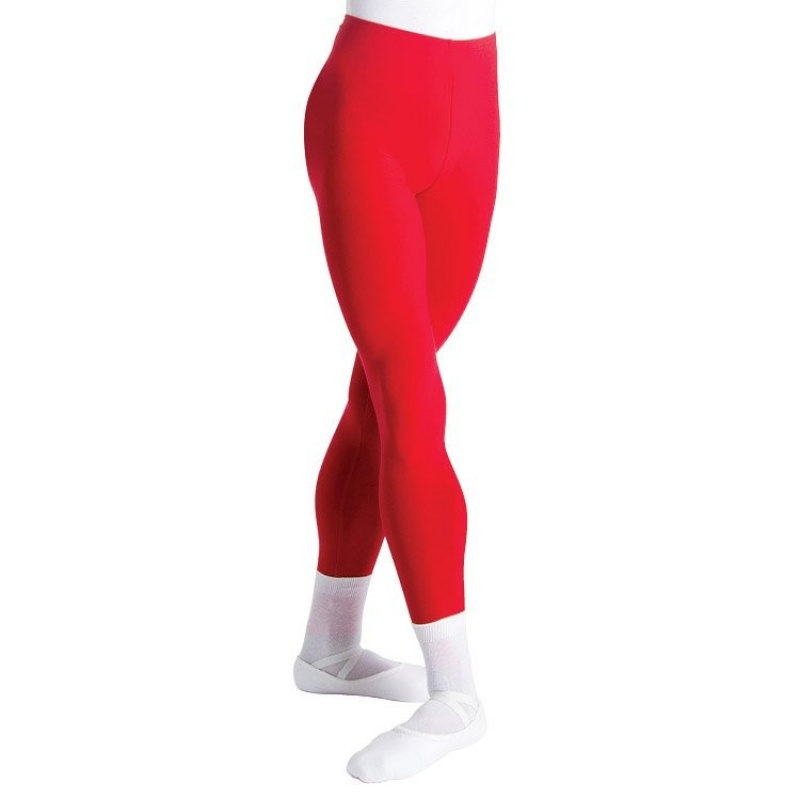 Men\'s Bloch Dale High Waist Full Length Tight Red | ZUSNQ95136