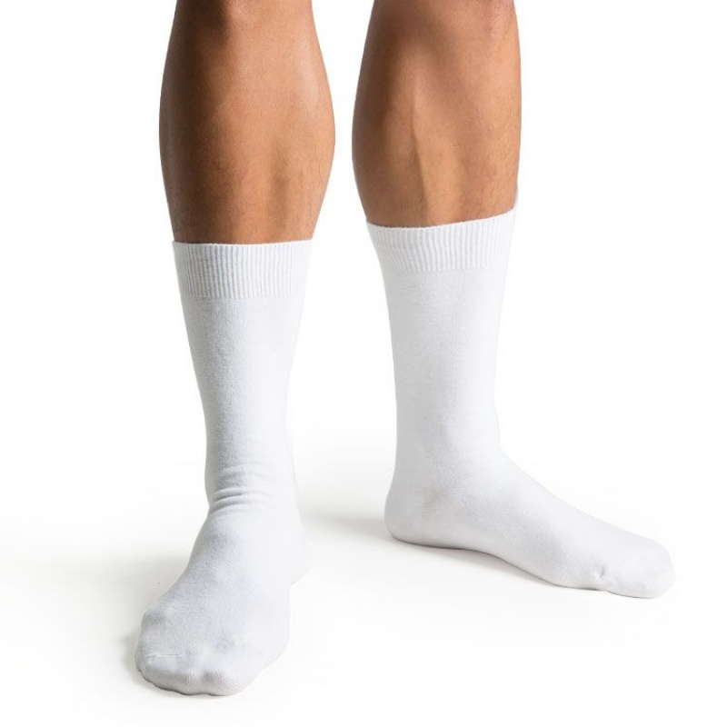 Men's Bloch Dance Socks White | AUSWC90913