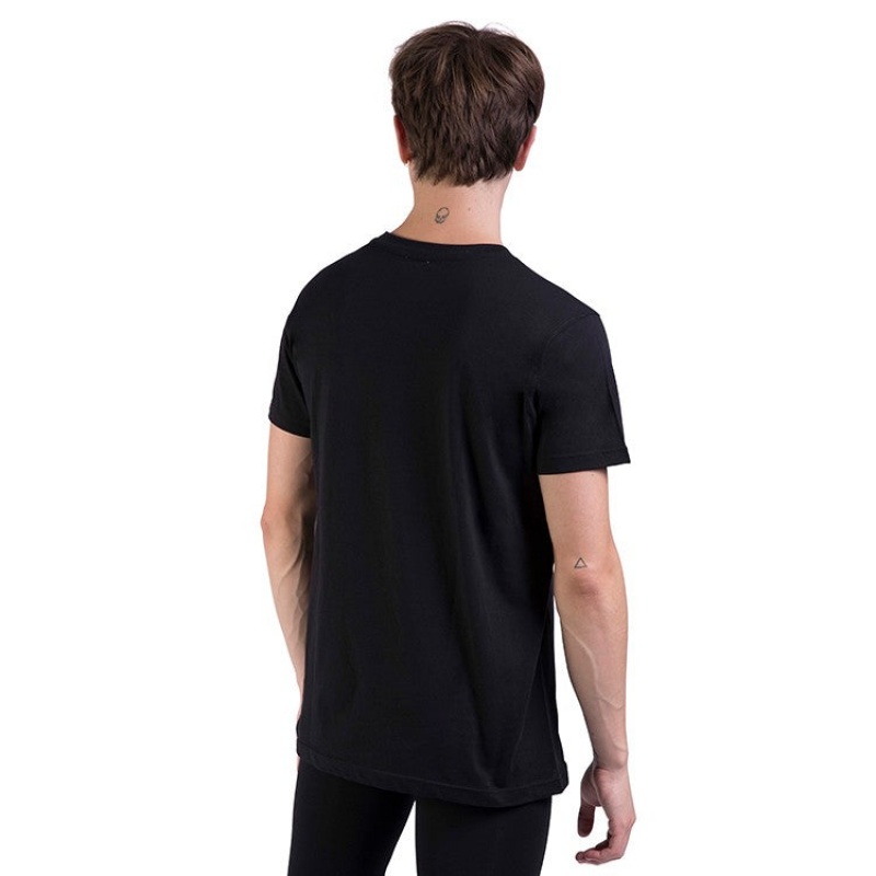 Men's Bloch Heath Relaxed Slim Fit Tops Black | USNZX65734