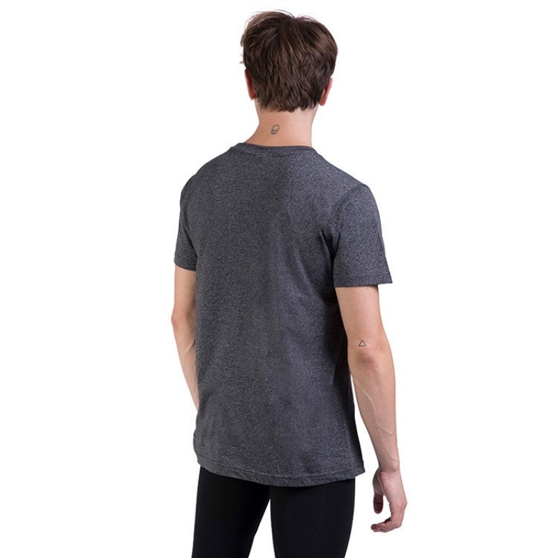 Men's Bloch Heath Relaxed Slim Fit Tops Dark Heather | AUSDF44476