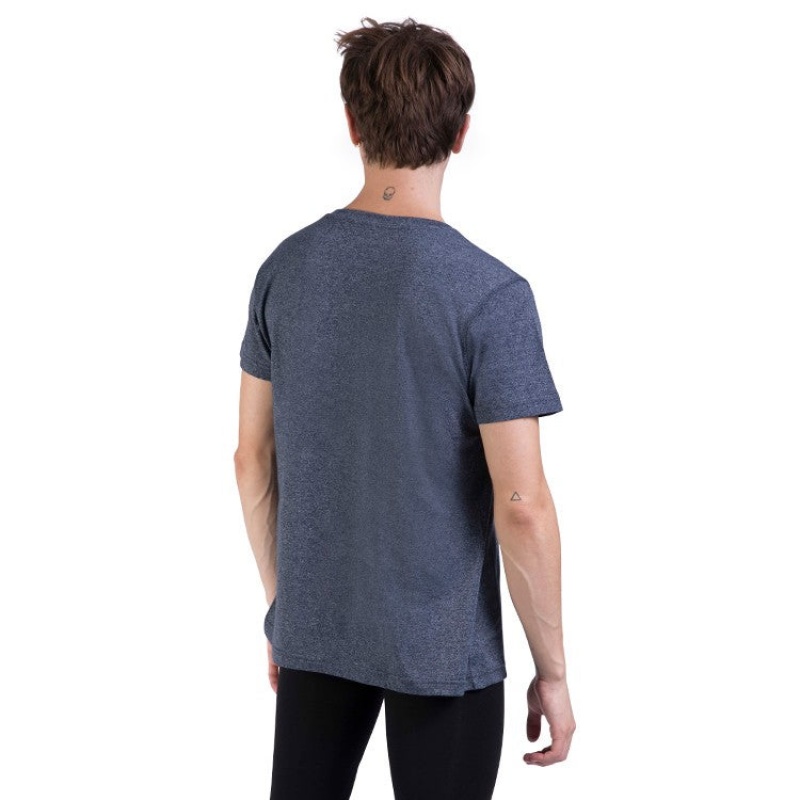 Men's Bloch Heath Relaxed Slim Fit Tops Navy | EUSVG38536