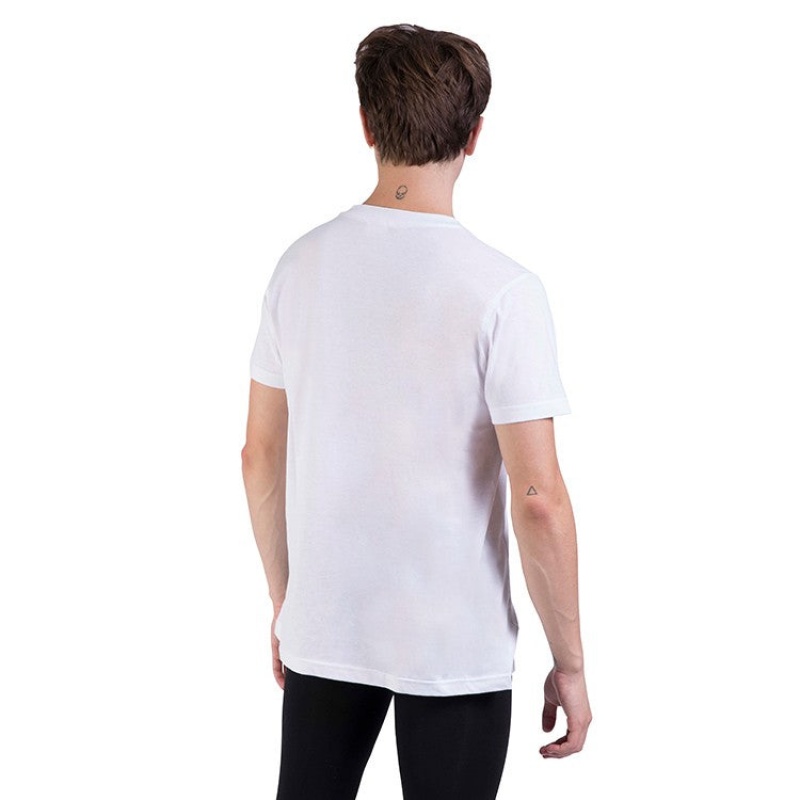 Men's Bloch Heath Relaxed Slim Fit Tops White | ZUSMJ49071