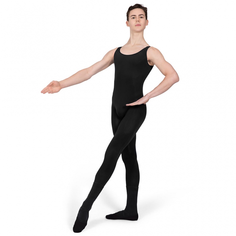 Men\'s Bloch Imperial Chad N/S Unitards Black | FUSHY13923