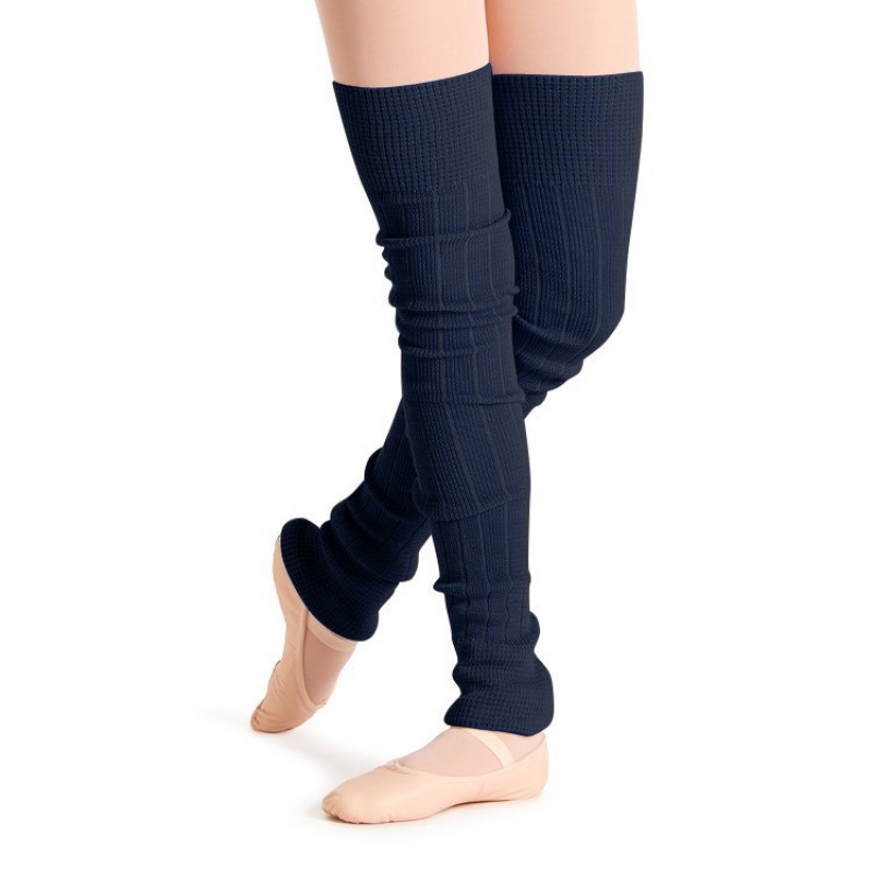 Men\'s Bloch Long Ribbed Legwarmers Knitwear Navy | AUSDF48591