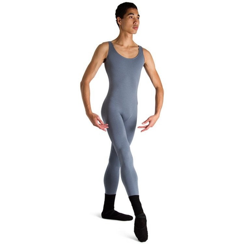 Men\'s Bloch Mark Scoop Neck Tank Unitards Gun Metal | USCVG44823