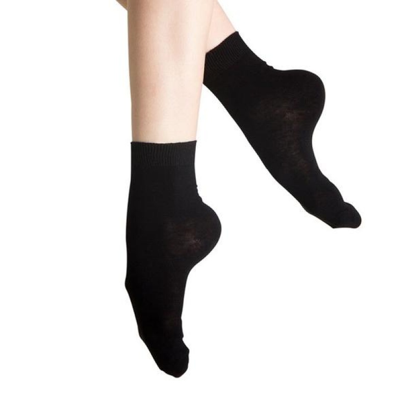 Women's Bloch Ankle Socks Black | PUSQX76584