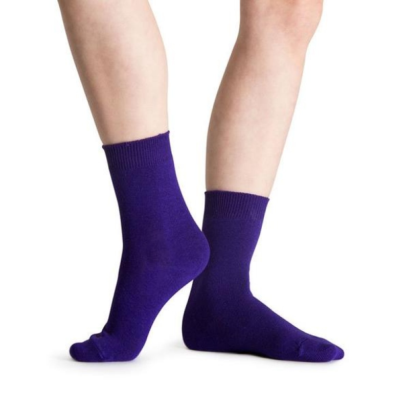 Women\'s Bloch Ankle Socks Deep Purple | USXBR34432