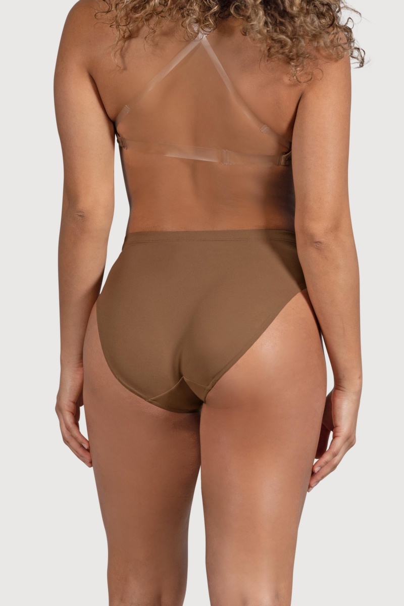 Women's Bloch Aquila High Waist Underwear Almond | FUSHY17883