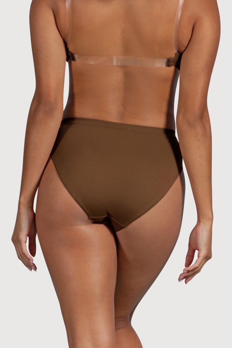 Women's Bloch Aquila High Waist Underwear Cocoa | USZPD20549