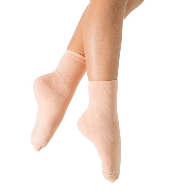 Women's Bloch Ballet Socks Pink | USZDE16545