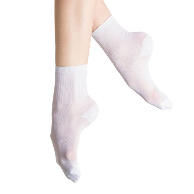 Women's Bloch Ballet Socks White | USDYB96961