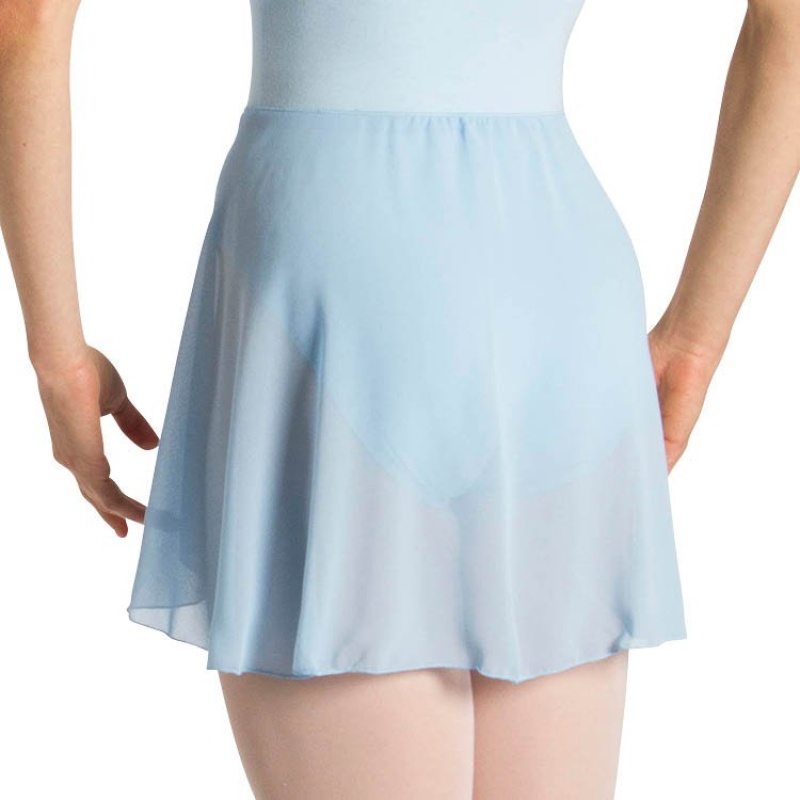 Women's Bloch Chantal Short Tulip Wrap Skirts Ballet Blue | SUSVO55757