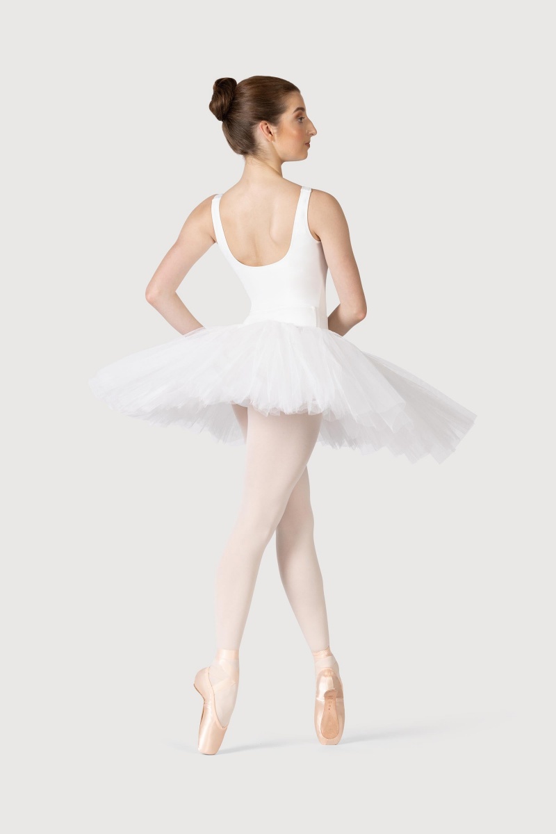 Women's Bloch Classic Practice ½ Tutu Skirts White | TUSWZ14198