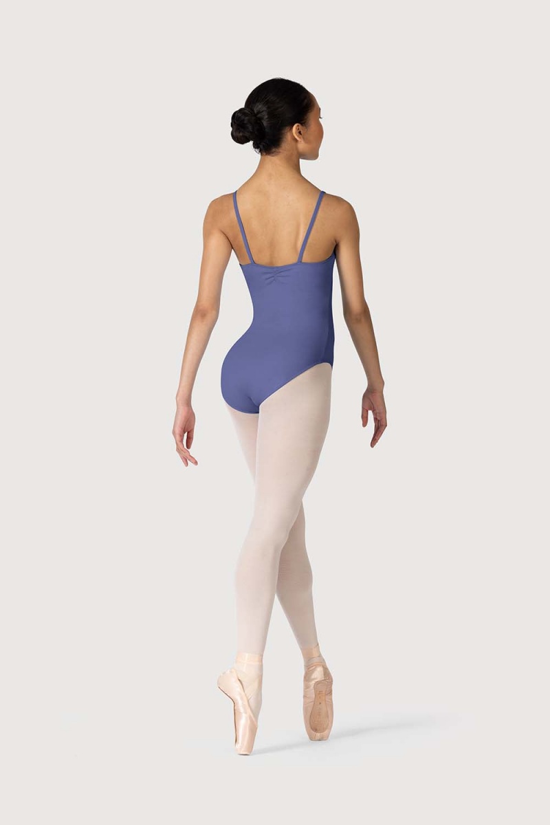 Women's Bloch Claudette Gathered Cami Leotards Lunar | USJBT52678