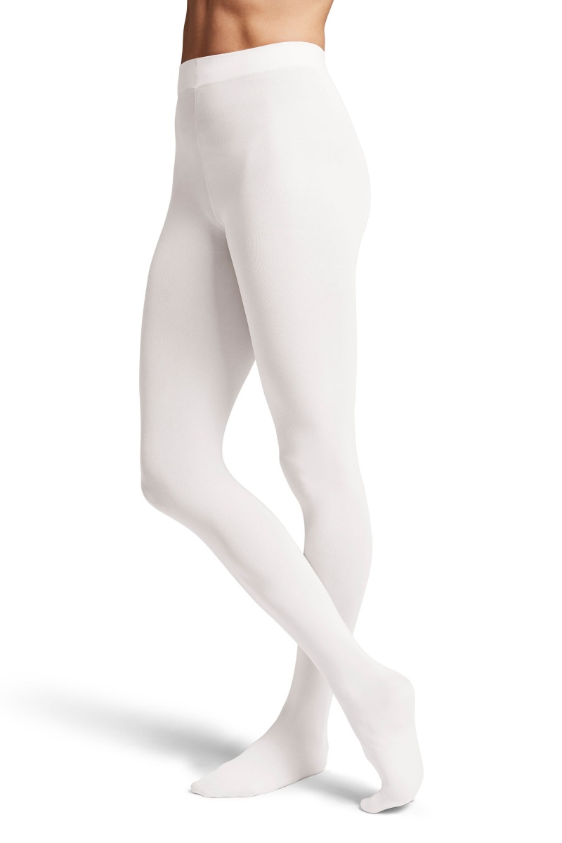 Women\'s Bloch Contoursoft Footed Tight White | FUSHY69284