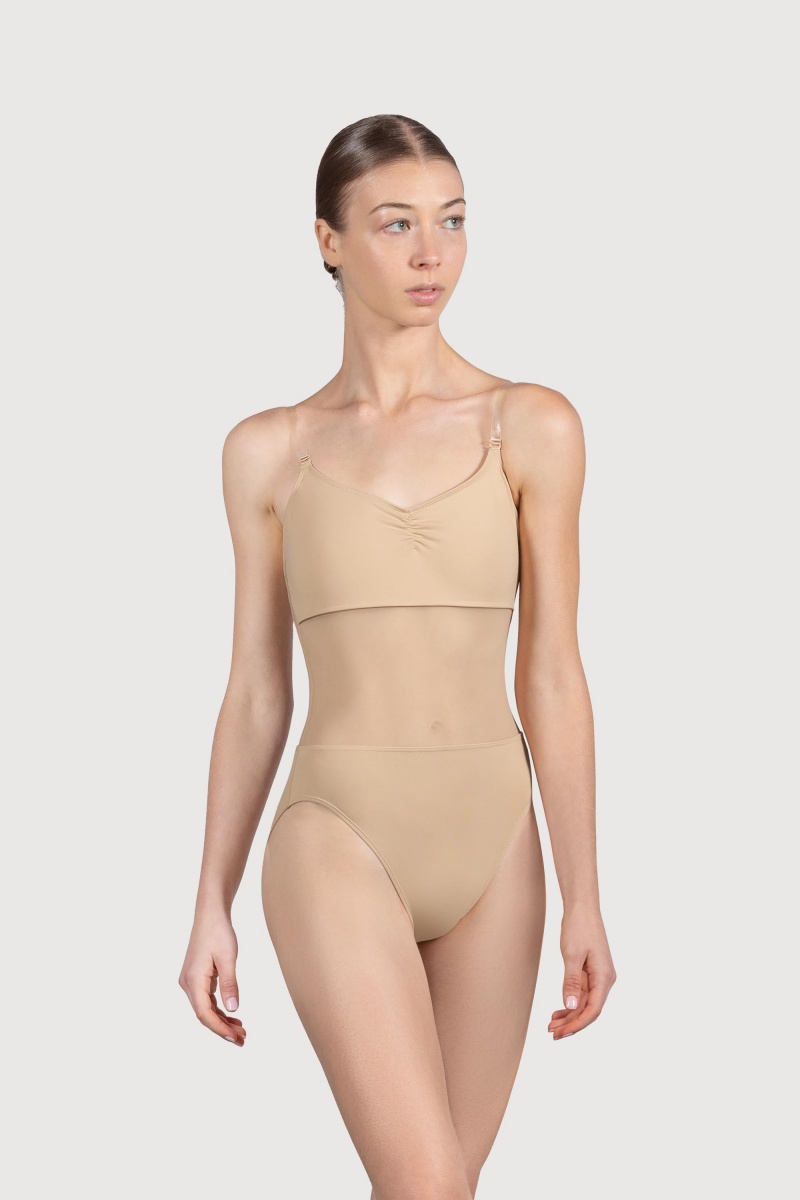 Women\'s Bloch Cordelia Mesh Panel Underwear Sand | USJKU18147