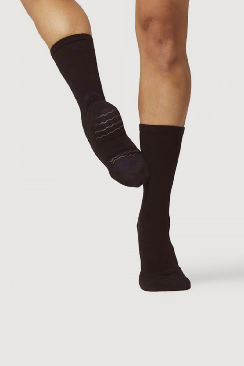 Women's Bloch Dance Sock Contemporary Black | USJZR70561