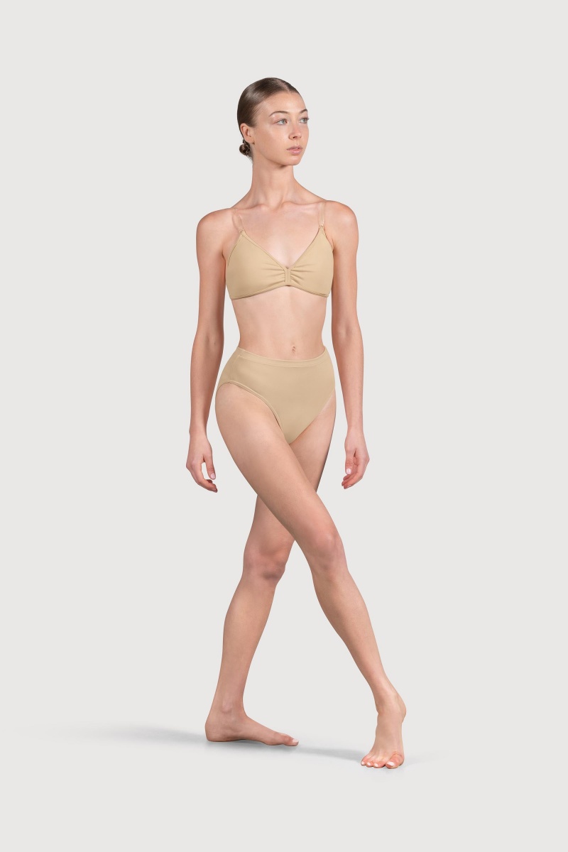 Women's Bloch Deva V Front Underwear Sand | USXBR22962