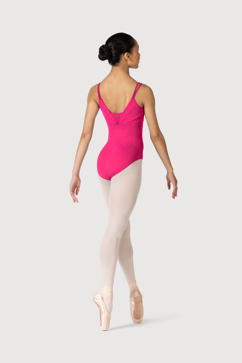 Women's Bloch Elegance Fan Leotards Hot Pink | SUSVO98057