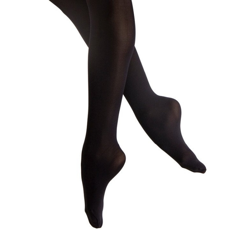 Women\'s Bloch Endura Hipstars Footed Tight Black | YUSVQ75877