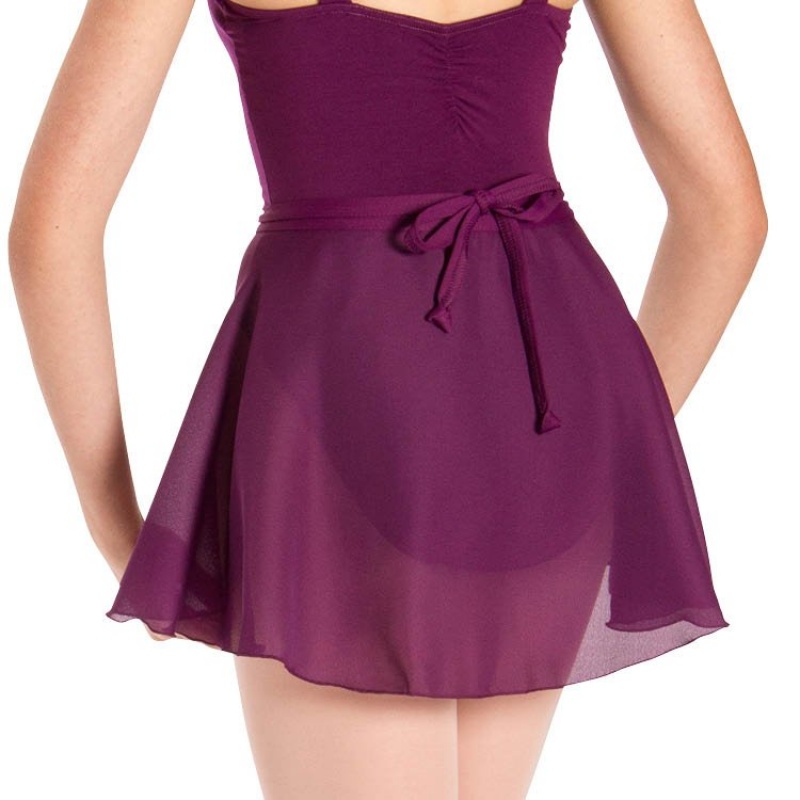 Women's Bloch Gianna Wrap Skirts Plum | EUSVG84852