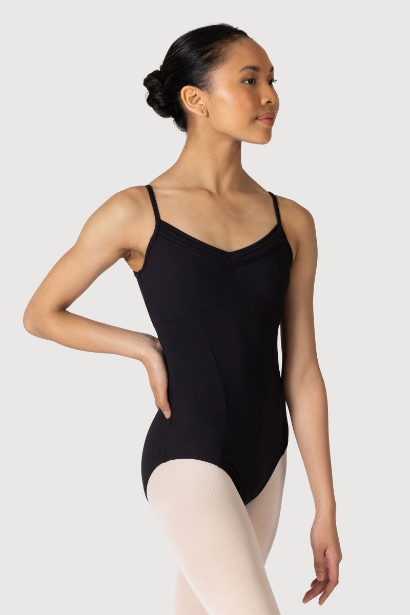 Women\'s Bloch Lustre Camisole Leotards Black | SUSNY97165