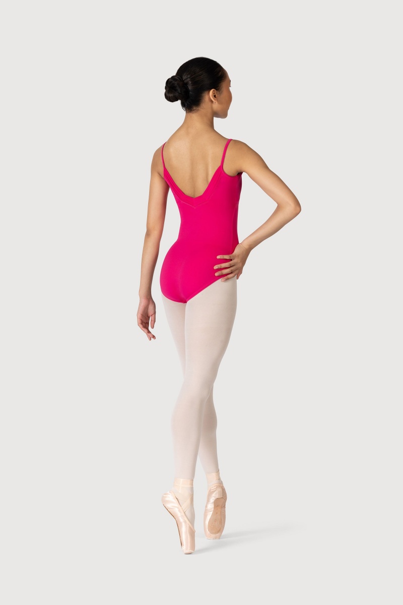 Women's Bloch Lustre Camisole Leotards Hot Pink | USEGJ31942