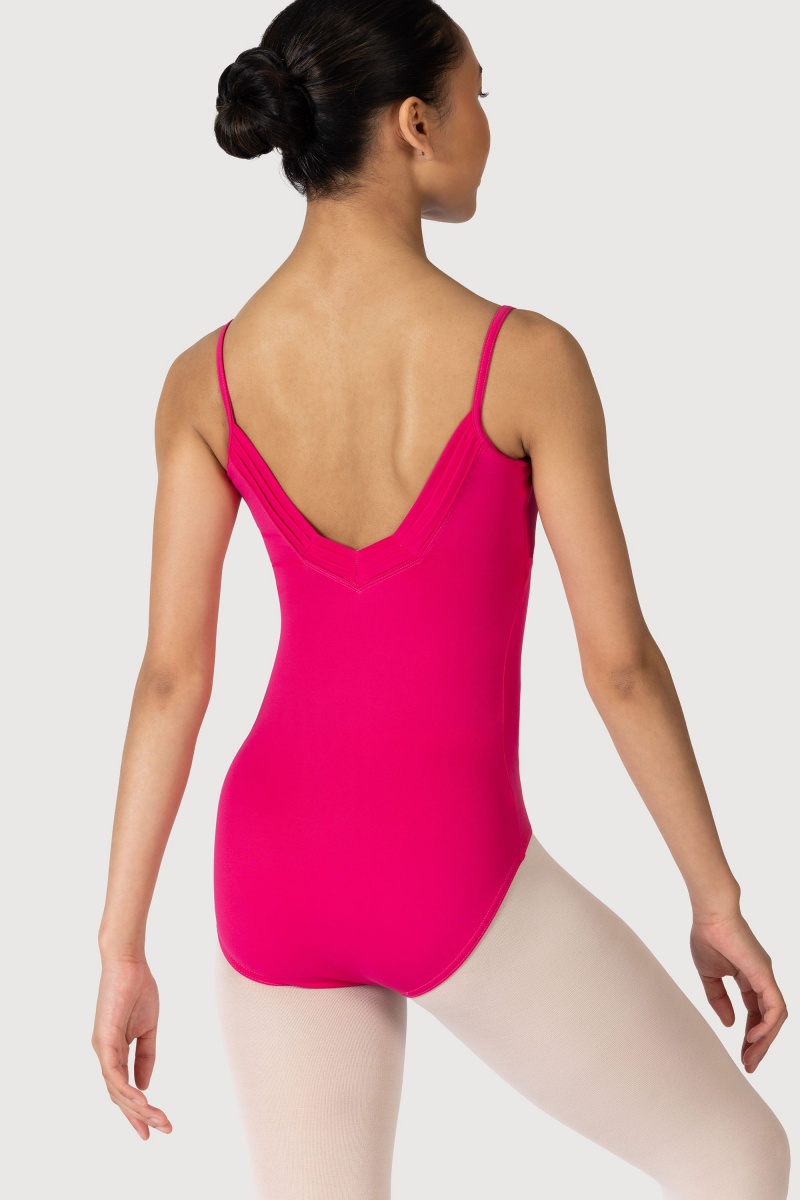 Women's Bloch Lustre Camisole Leotards Hot Pink | USEGJ31942