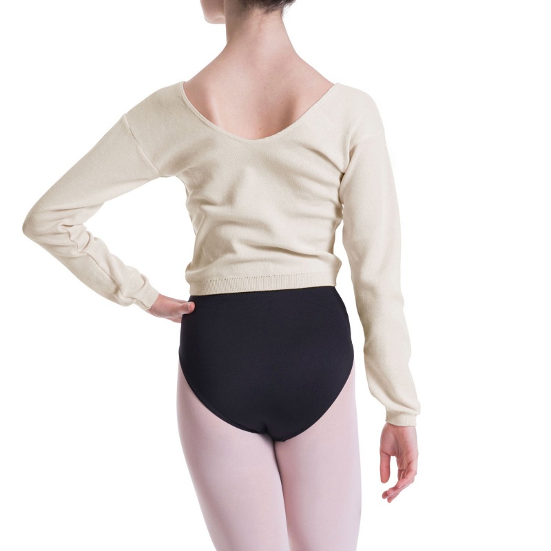 Women's Bloch Overt Cropped Long Sleeve Sweater Tops String | USZDE98740