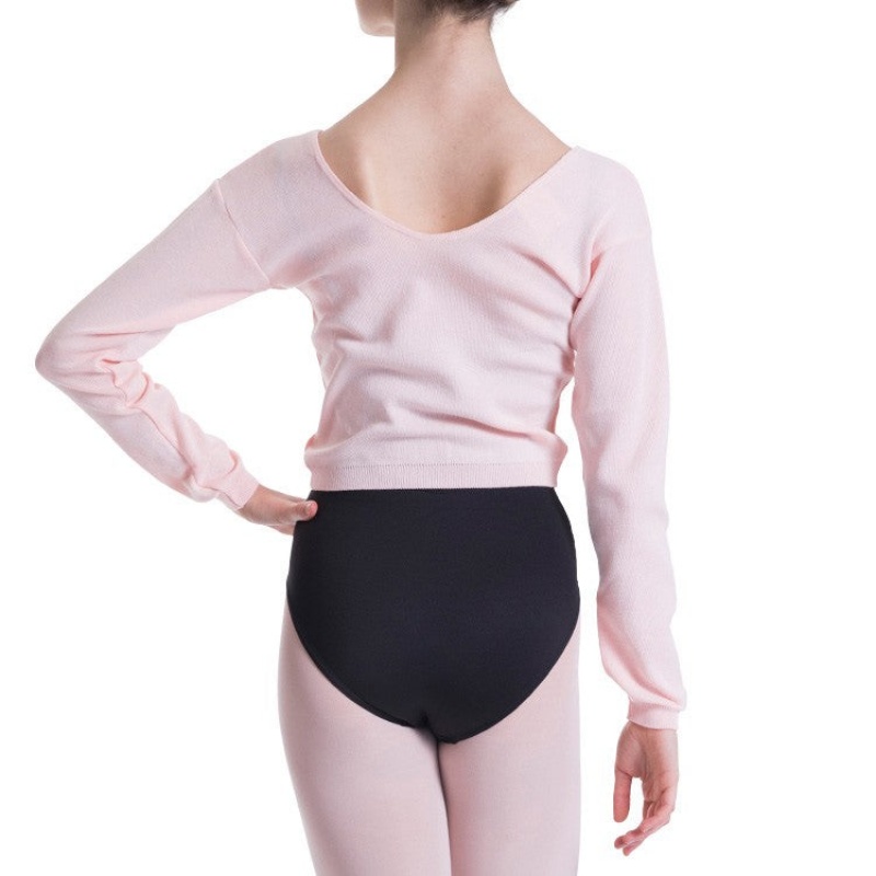 Women's Bloch Overt Cropped Long Sleeve Womens Sweater Knitwear Pink | YUSVQ29042