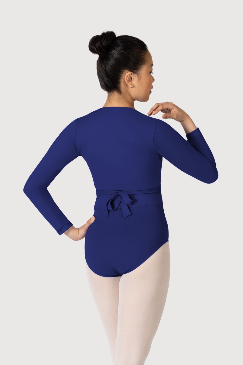 Women's Bloch Overture Crossover Long Sleeve Wrap Tops Marine | USEAH19601