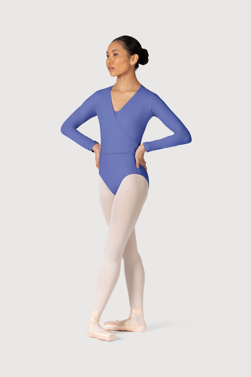 Women's Bloch Overture Crossover Long Sleeve Wrap Tops Zaffiro | EUSHC31972