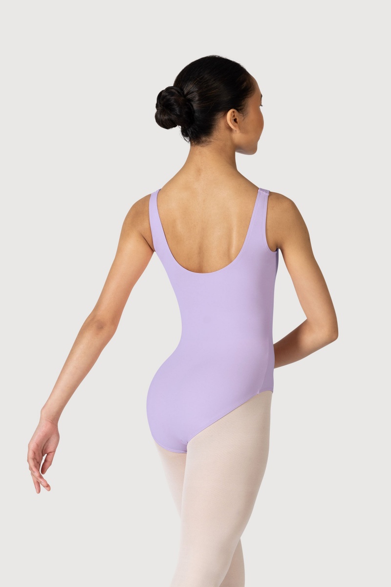 Women's Bloch Overture Odetta Sleeveless Pleat Leotards Wisteria | USIIZ37444