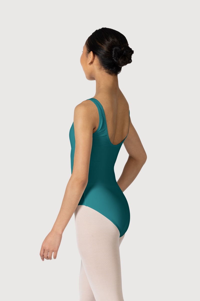 Women's Bloch Overture Ondina Princess Seam Leotards Teal | TUSPQ84678