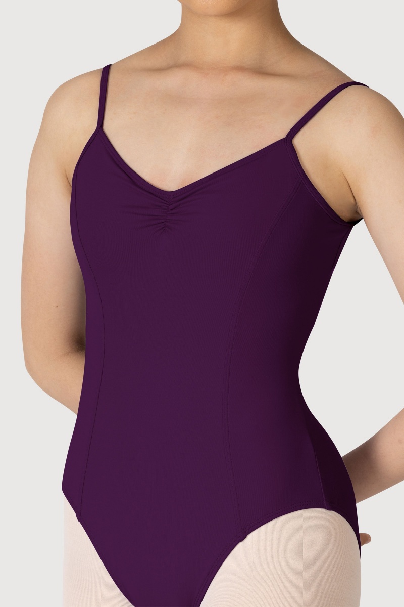 Women's Bloch Overture Oriana Princess Seam Leotards Plum | LUSSX13823