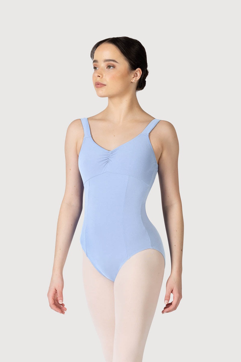 Women\'s Bloch Paradise Contour Leotards Ballet Blue | UUSND45359