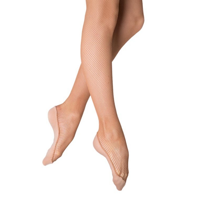 Women\'s Bloch Performance Mesh Footed Tight Tan | USJZR43773