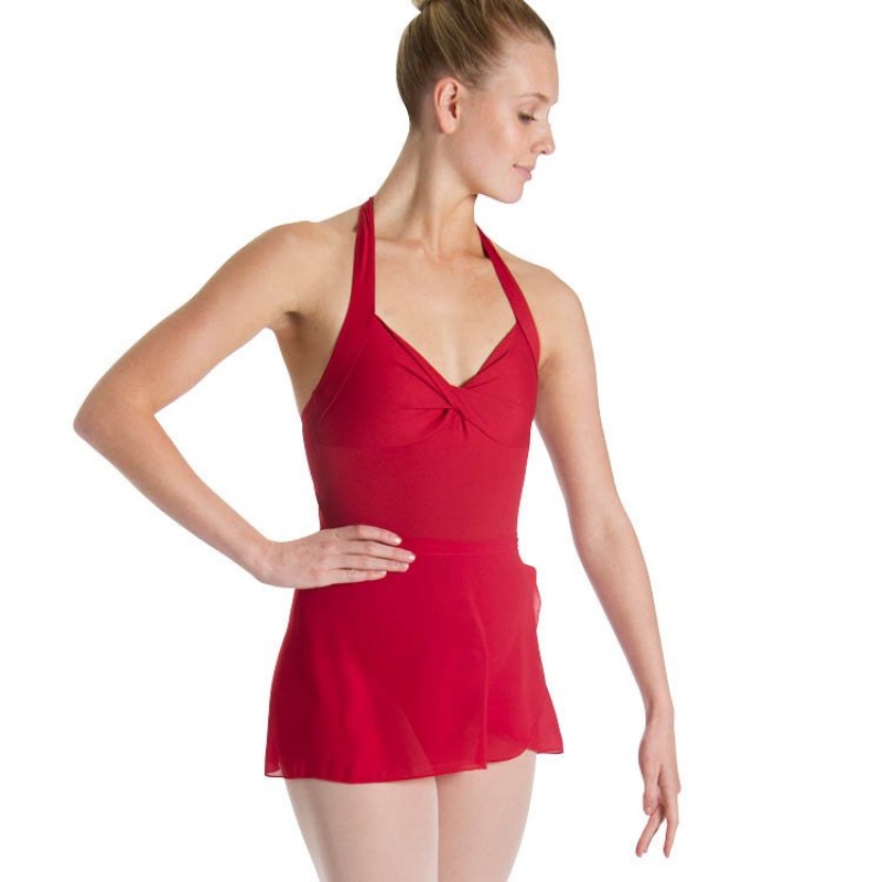 Women's Bloch Professional Wrap Skirts Red | PUSER42972