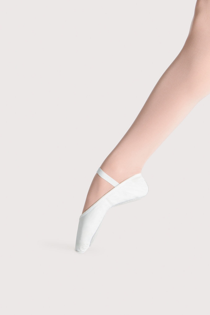 Women's Bloch Prolite Leather Ballet Flats White | UUSTG19034