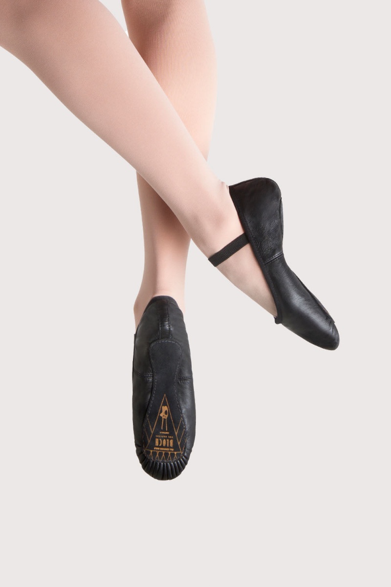 Women's Bloch Prolite Leather Ballet Flats Black | YUSGT92902