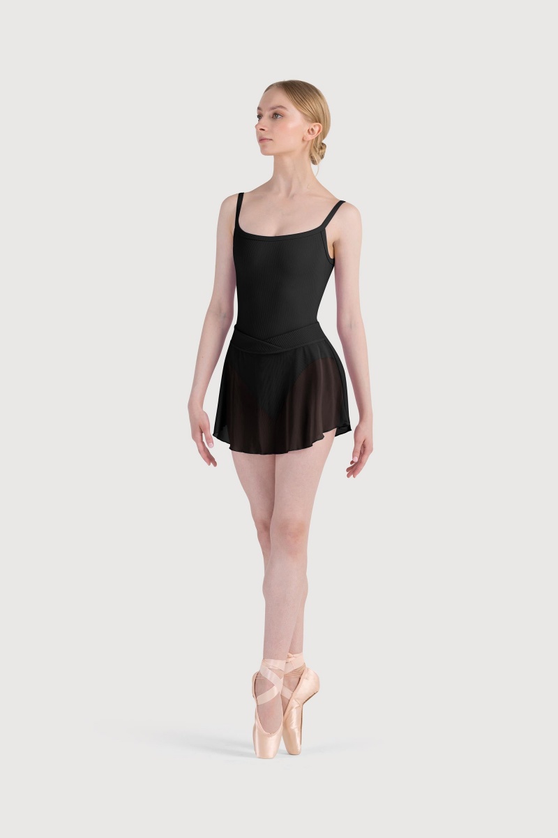 Women's Bloch Reiva Rib Waist Skirts Black | UUSND15206