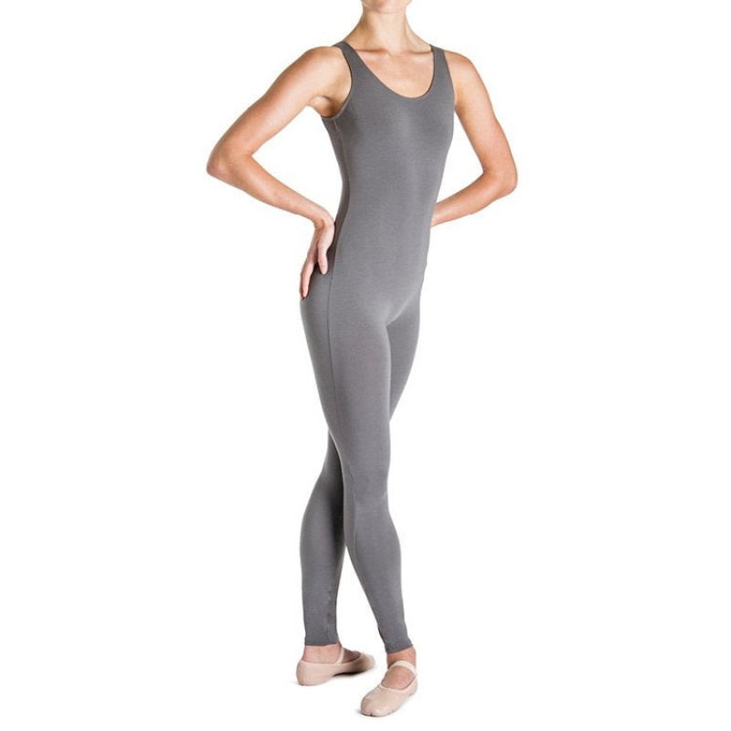 Women\'s Bloch Utano Scoop Neck Unitards Slate | GUSEC98631