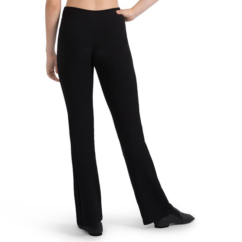 Women's Bloch V Front Full Length Jazz Bottoms Black | FUSHY23153